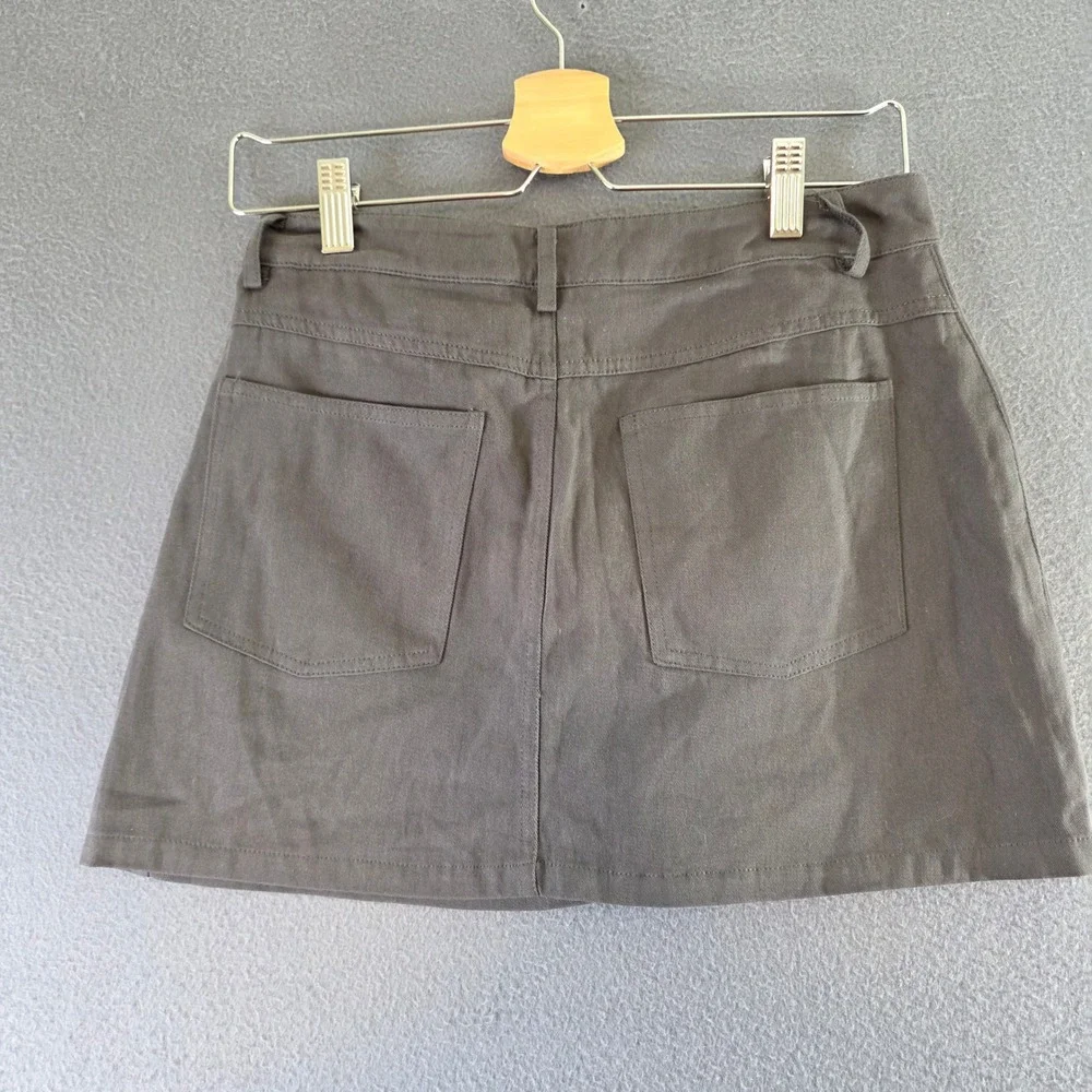 White Fox Charcoal Grey Cargo Mini Skirt Small Gorpcore Streetwear Schoolgirl